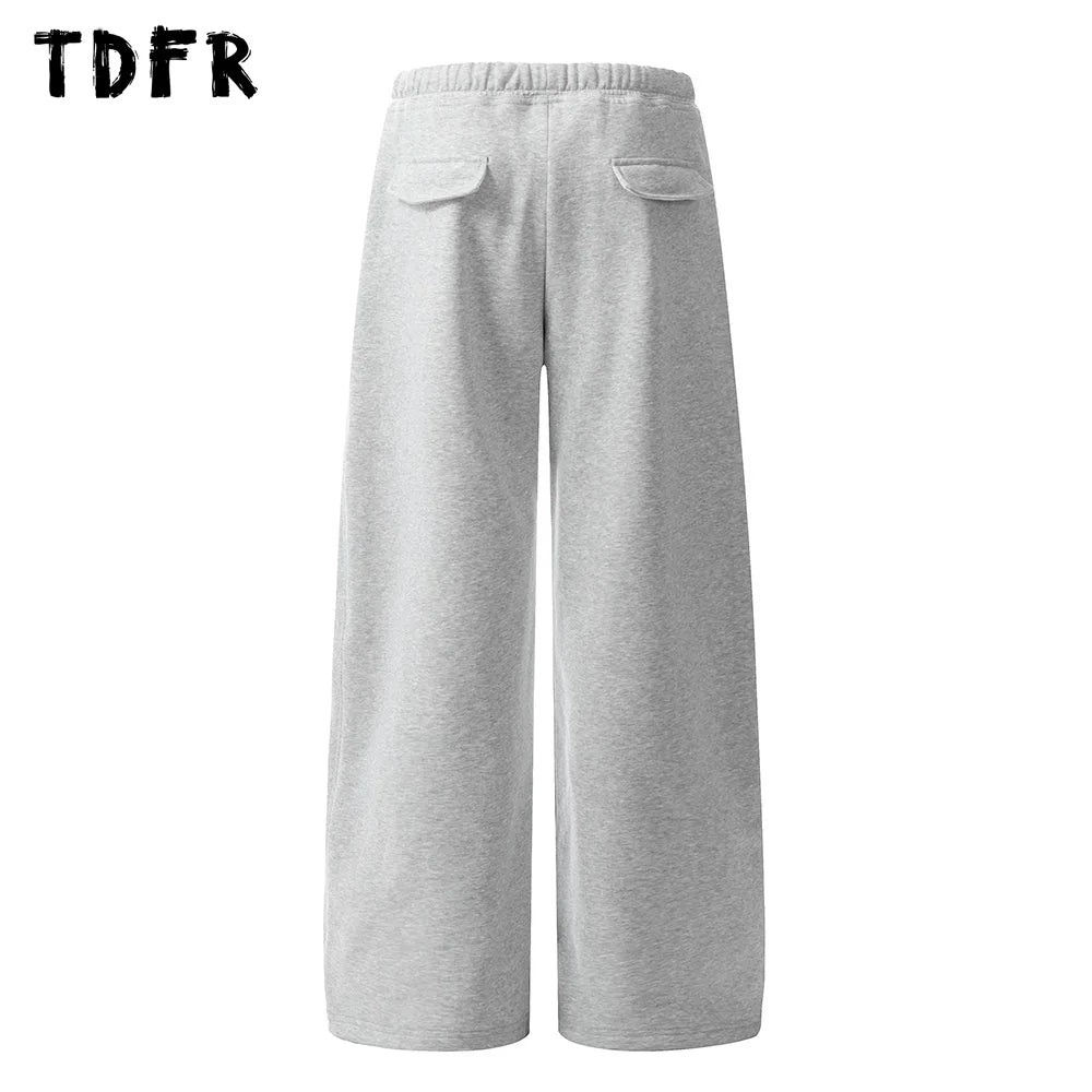 Fleece Wide Leg Jogger Pants