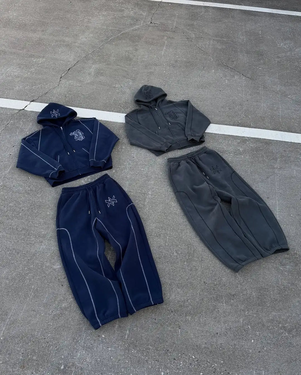 Y2K Zip Hoodie & Sweatpants Set