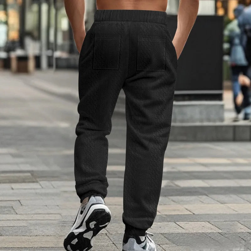 Solid Color Elastic Jogger Pants