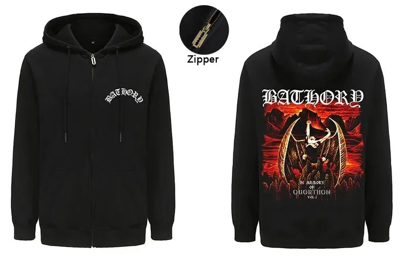 Bathory Band Zip Hoodie