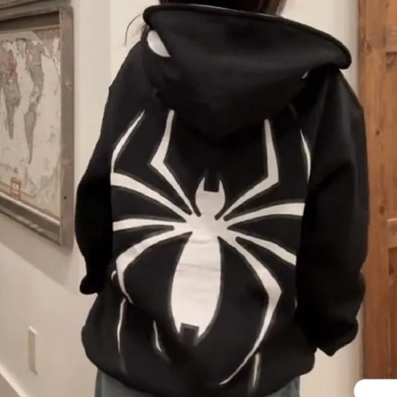 Spider Graphic Zip Hoodie