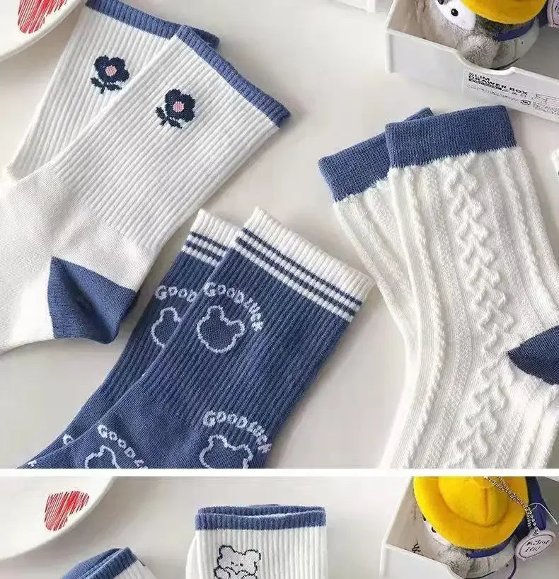 Women's Striped High-Top Socks
