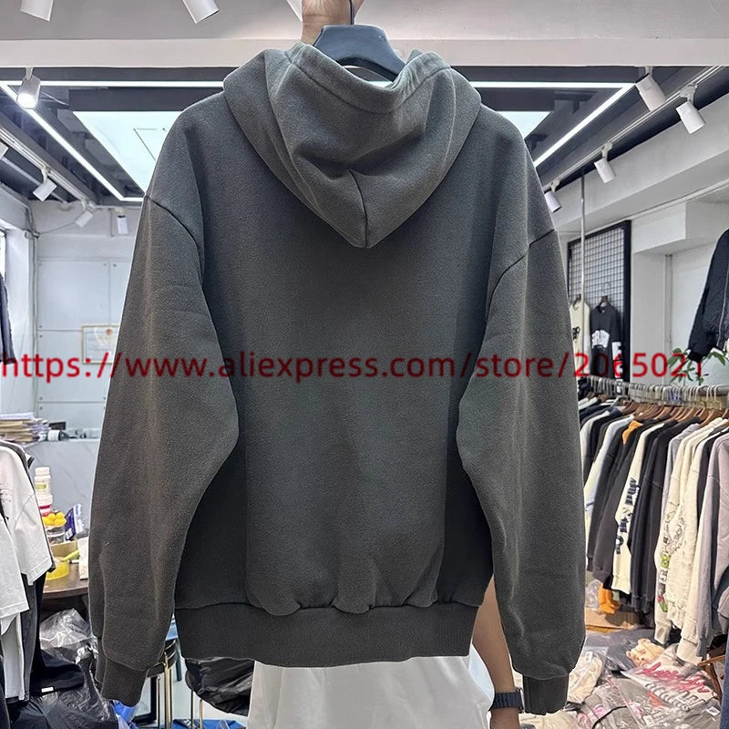 Sun Embroidery Washed Hoodie