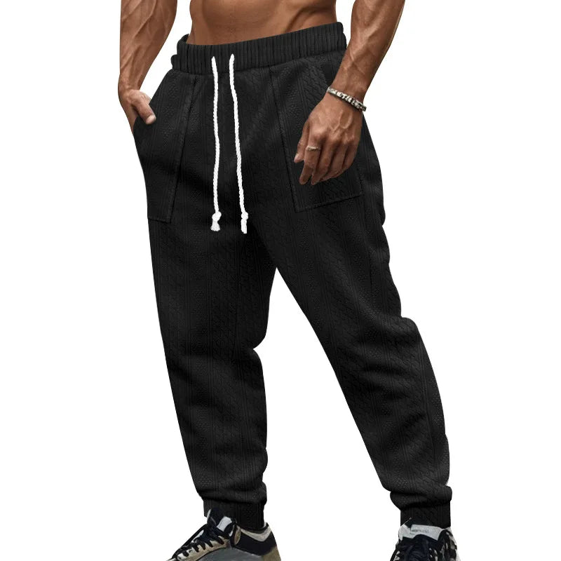 Solid Color Elastic Jogger Pants