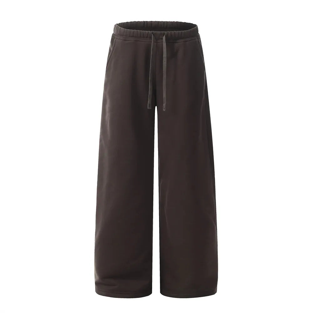 Fleece Wide Leg Jogger Pants