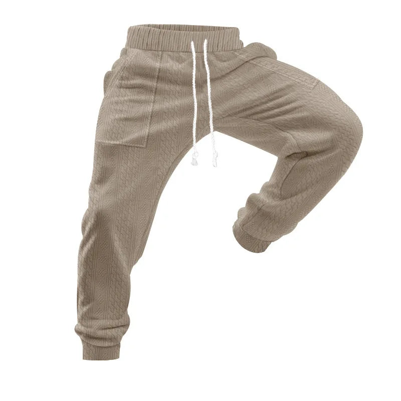 Solid Color Elastic Jogger Pants