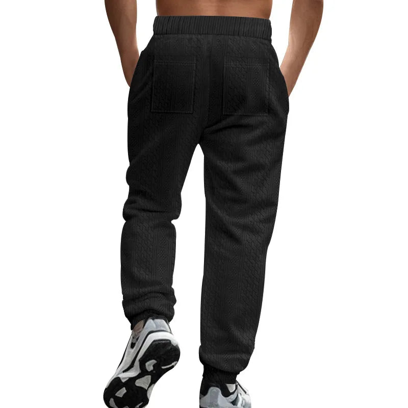 Solid Color Elastic Jogger Pants