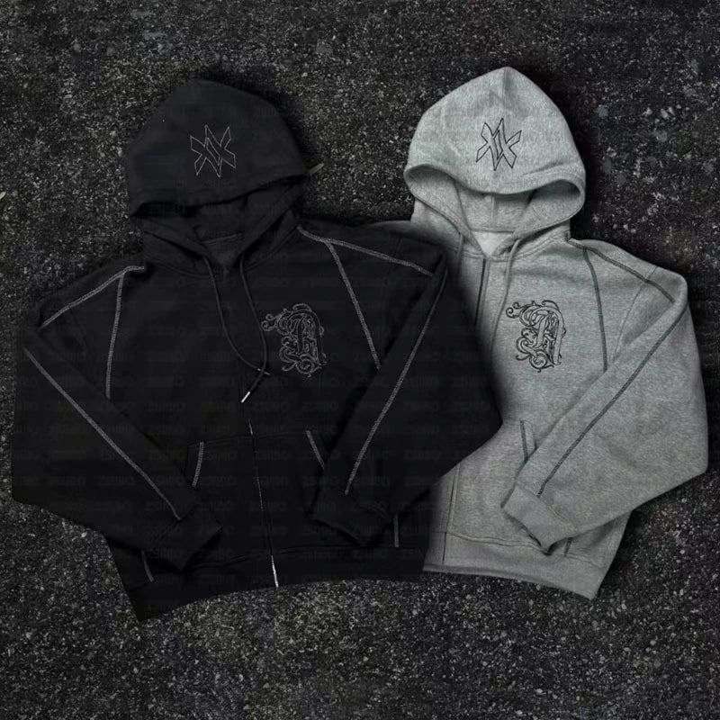 Y2K Zip Hoodie & Sweatpants Set