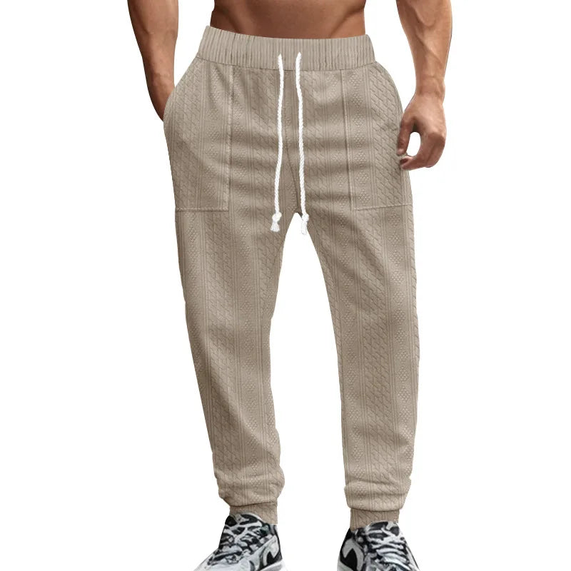 Solid Color Elastic Jogger Pants