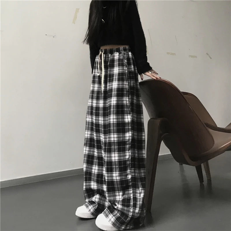 Plaid Baggy Sweatpants