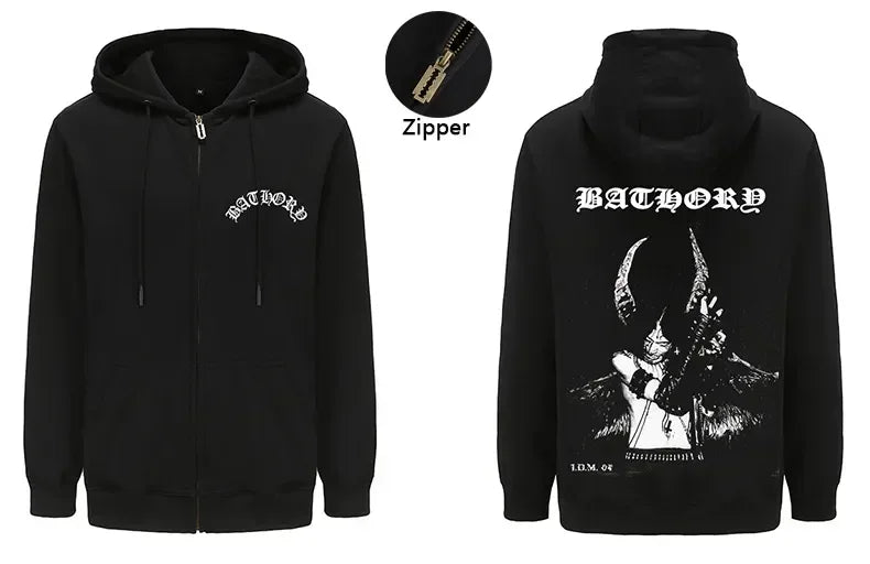 Bathory Band Zip Hoodie