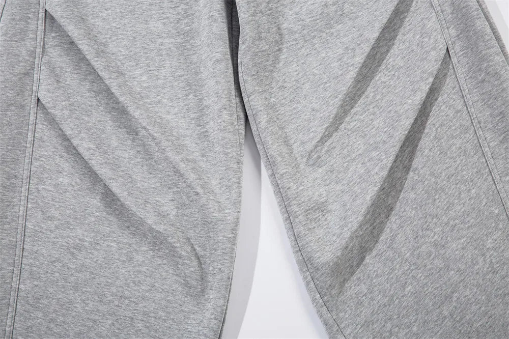 Pleated Wide Leg Sweatpants