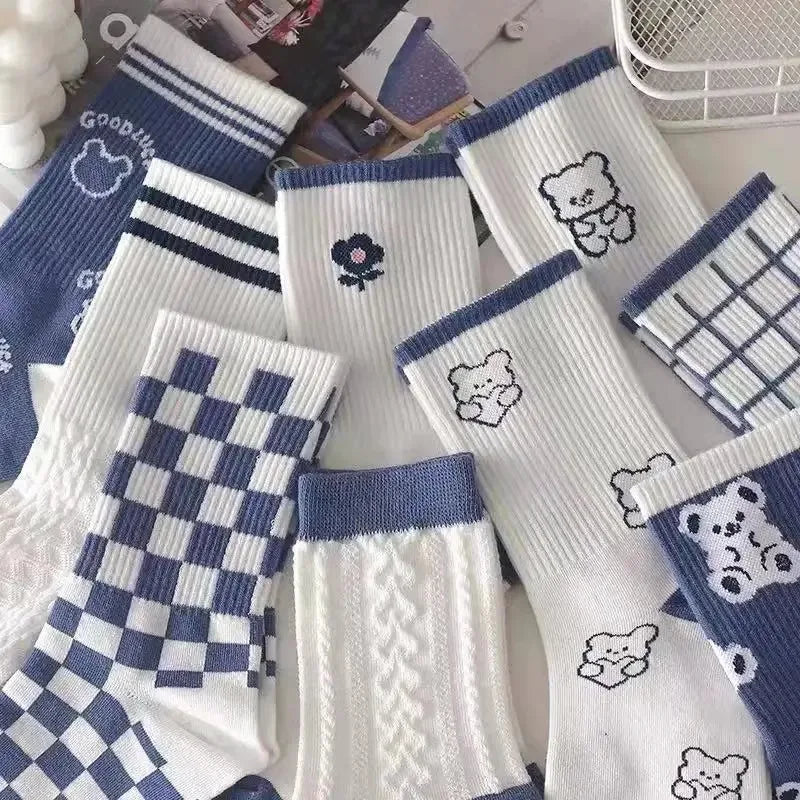 Women's Striped High-Top Socks
