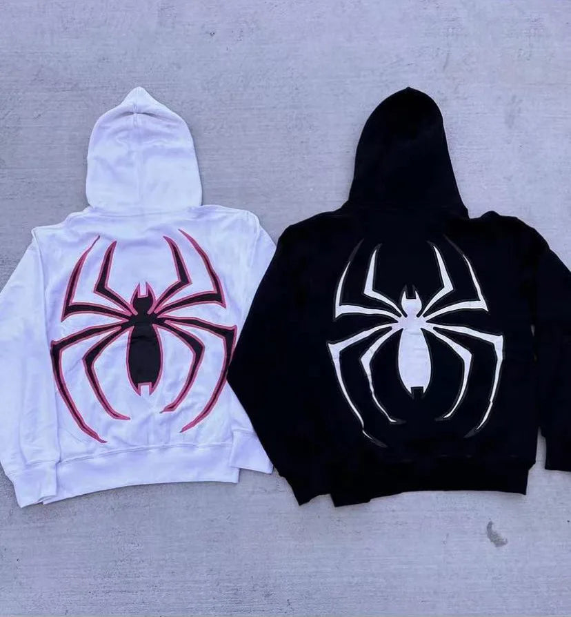 Spider Graphic Zip Hoodie