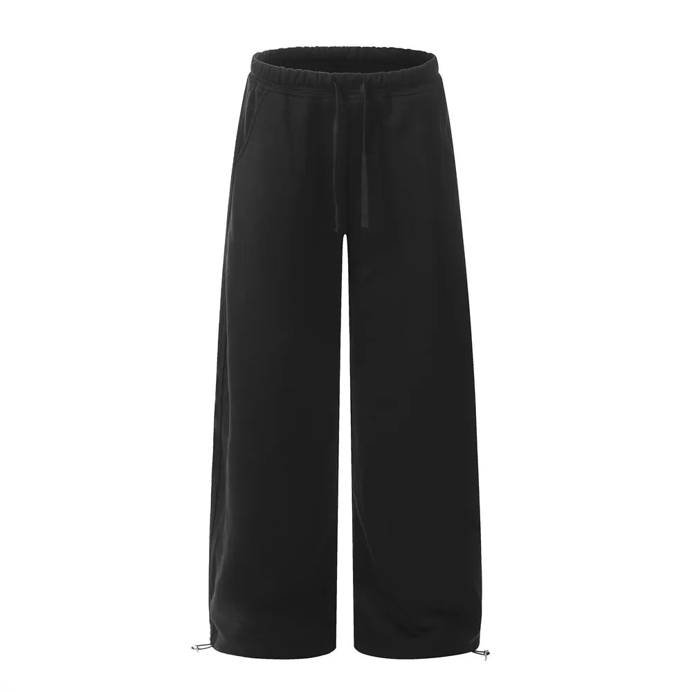 Fleece Wide Leg Jogger Pants