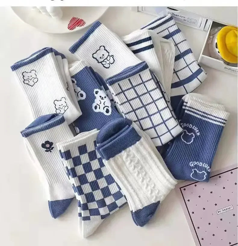 Women's Striped High-Top Socks