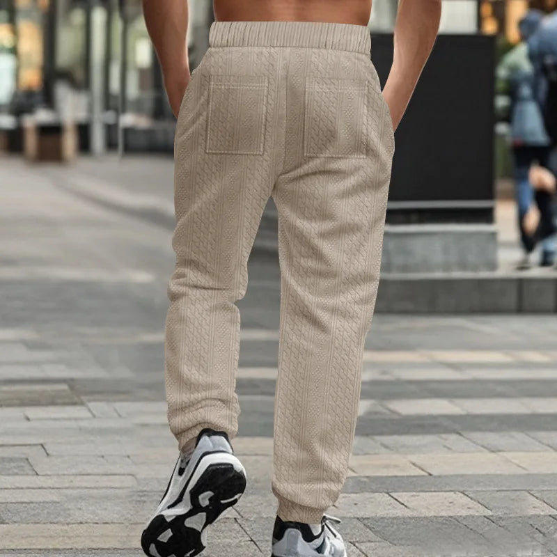 Solid Color Elastic Jogger Pants