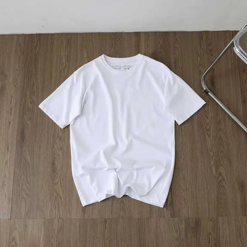 High-quality men's T-shirt, stylish and handsome, casual and trendy, pure color, back print, party and travel T-shirt