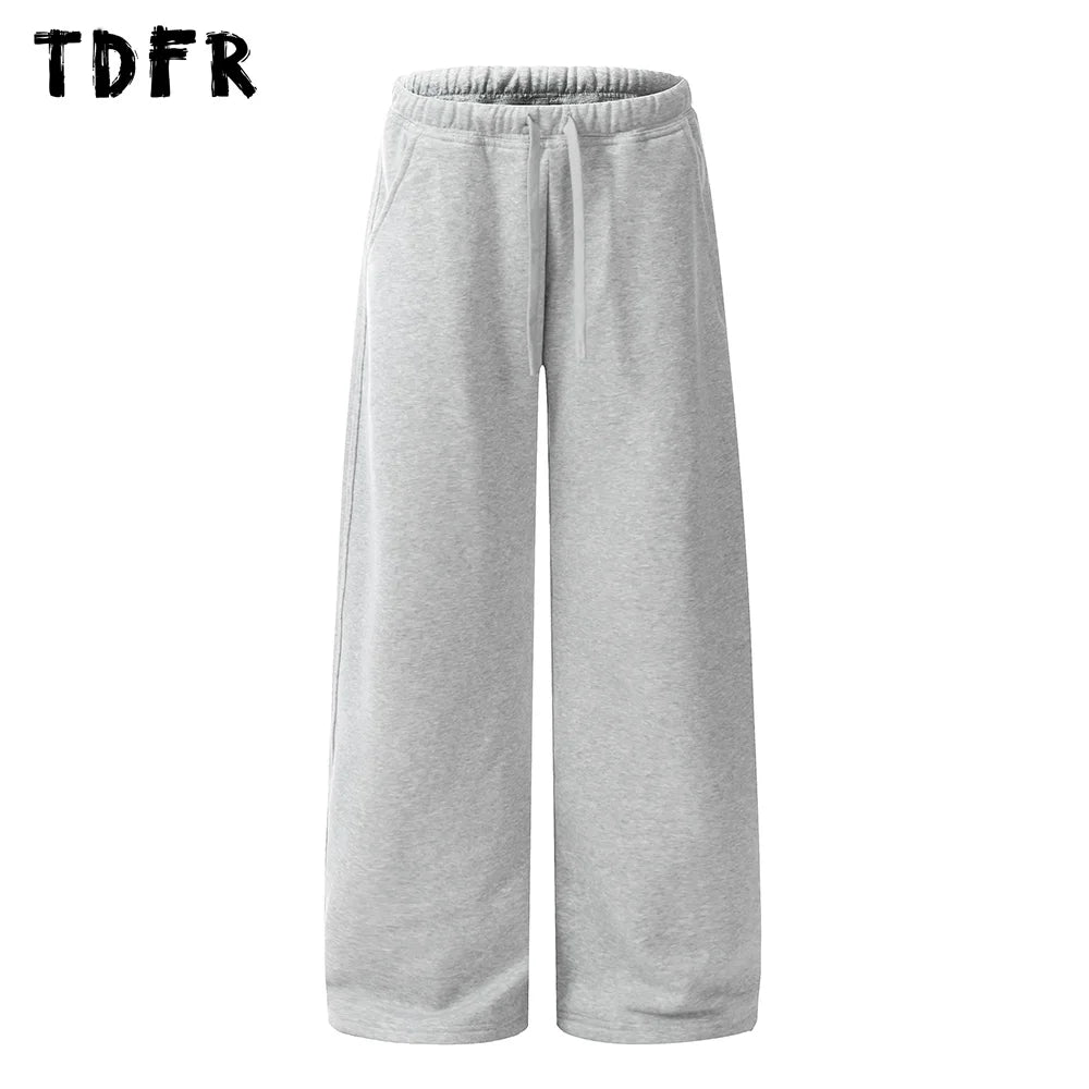 Fleece Wide Leg Jogger Pants