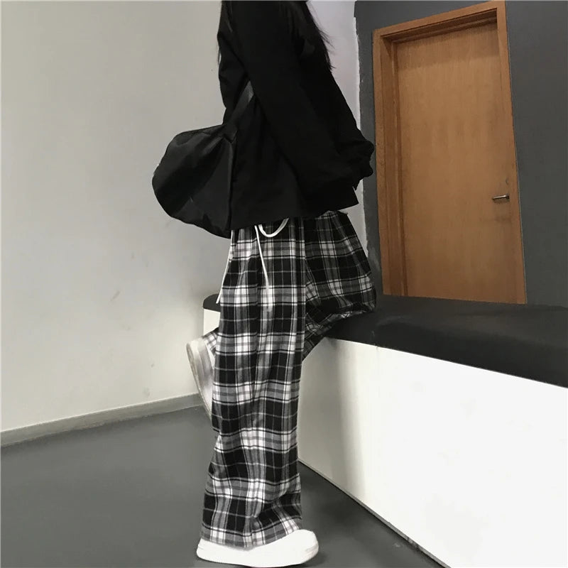 Plaid Baggy Sweatpants