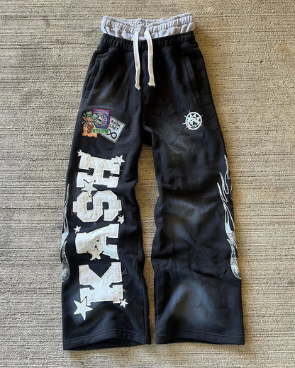 Y2K Camo Embroidered Sweatpants