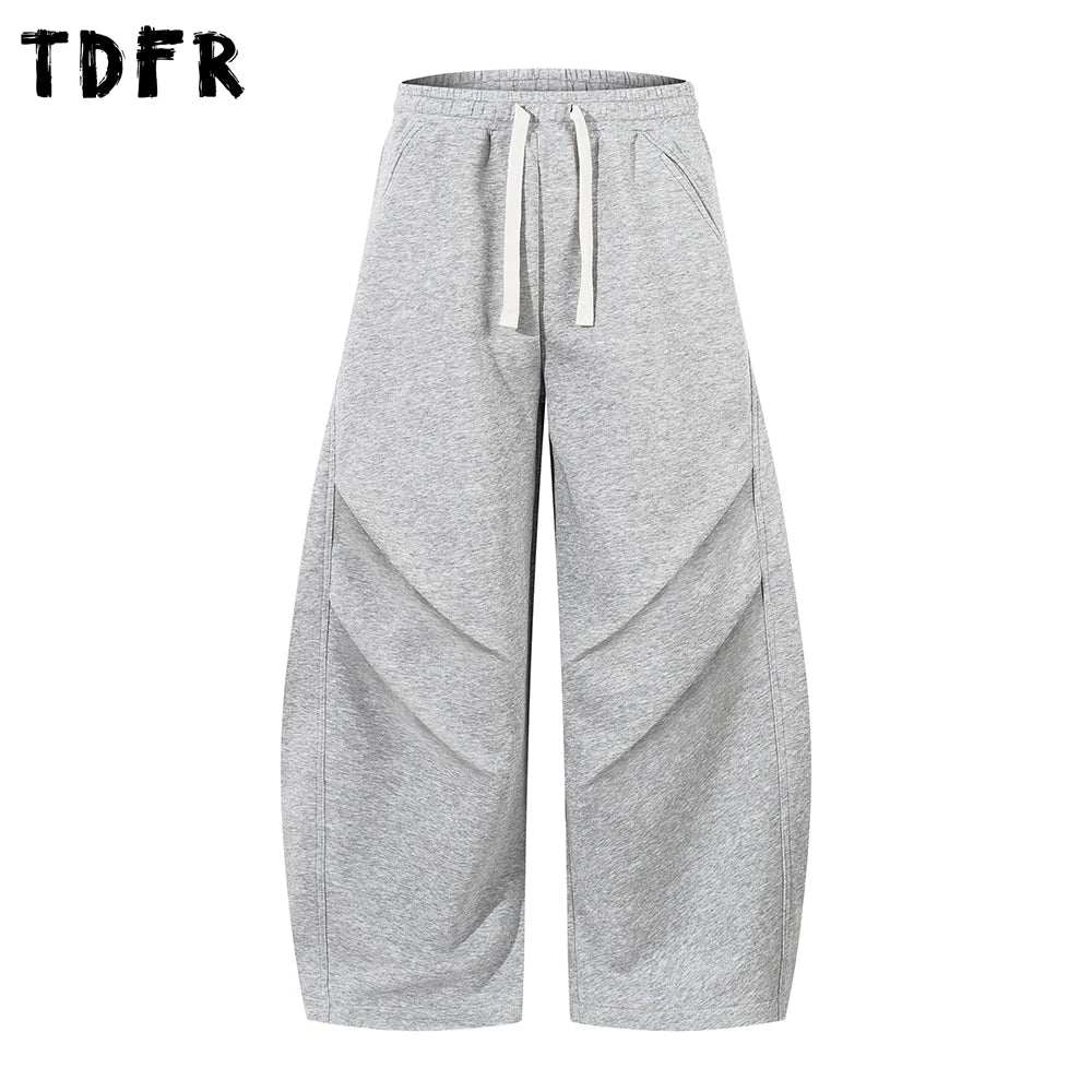 Pleated Wide Leg Sweatpants