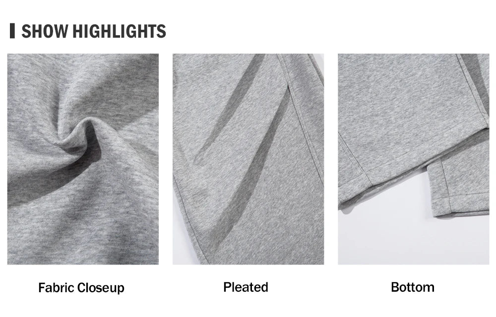 Pleated Wide Leg Sweatpants