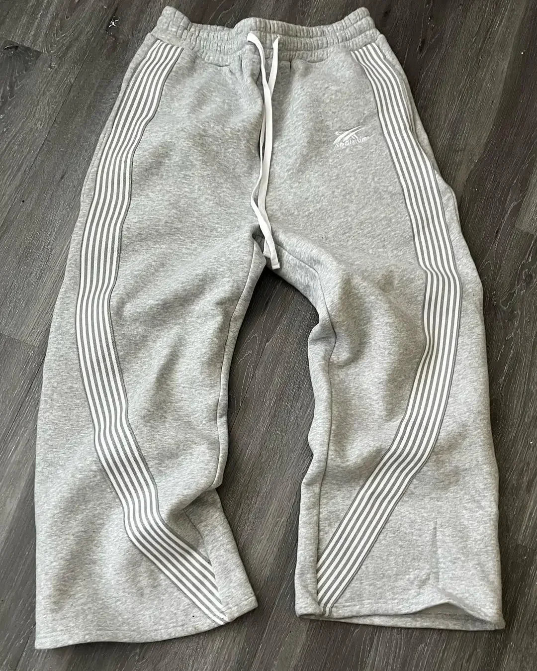 Grey Camo Embroidered Trousers