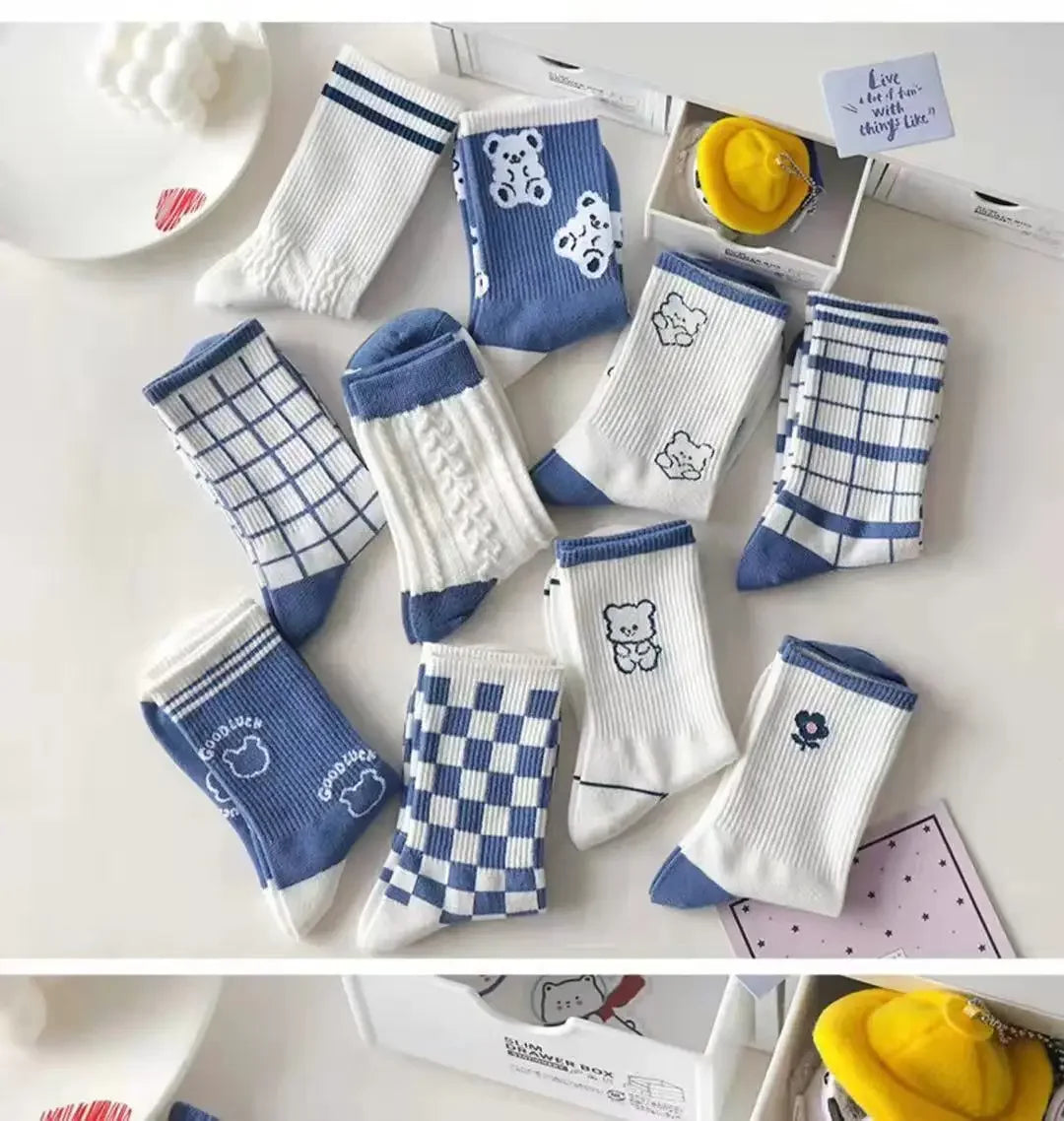 Women's Striped High-Top Socks