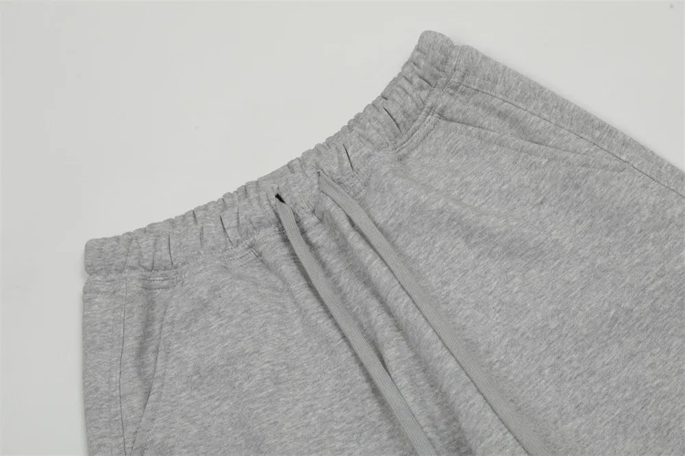 Fleece Wide Leg Jogger Pants