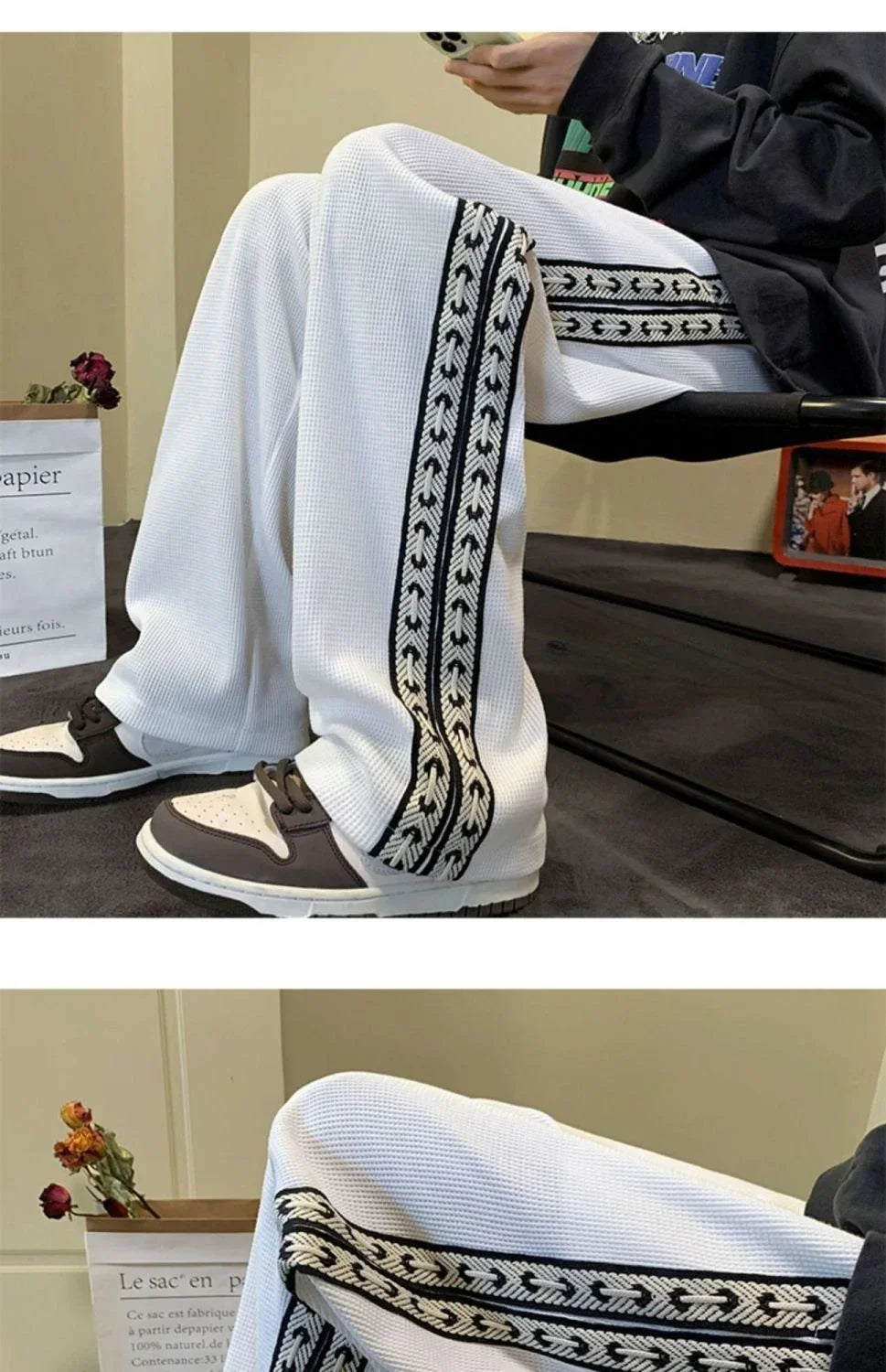 Grey Wide Leg Sweatpants
