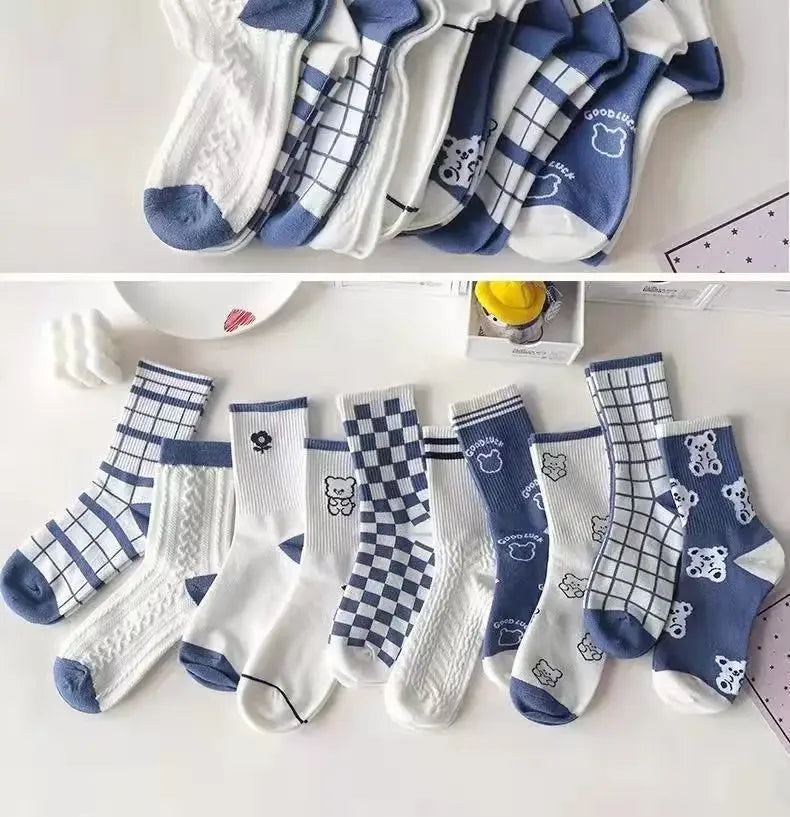 Women's Striped High-Top Socks