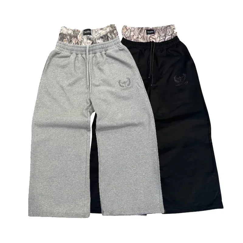 Y2K Camo Embroidered Sweatpants