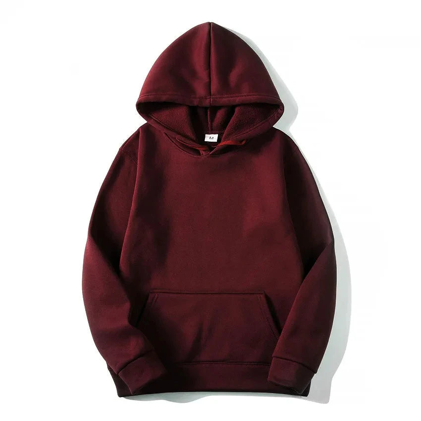 Solid Color Pullover Hoodie