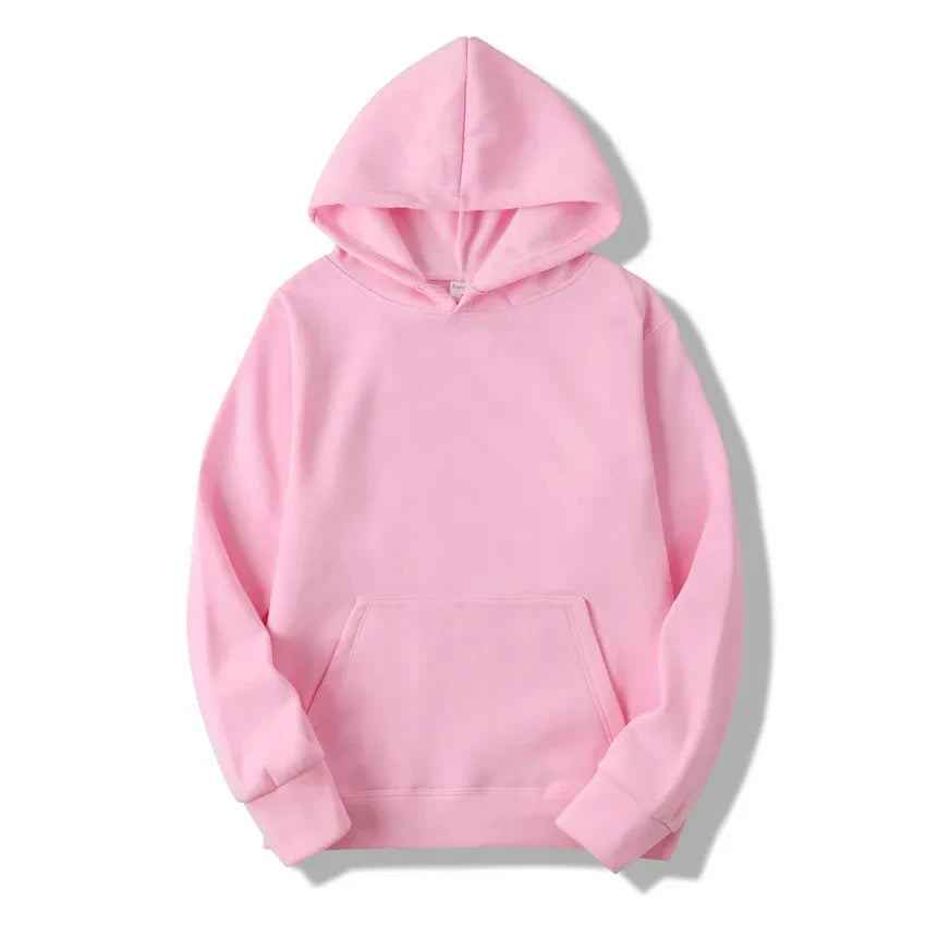 Solid Color Pullover Hoodie