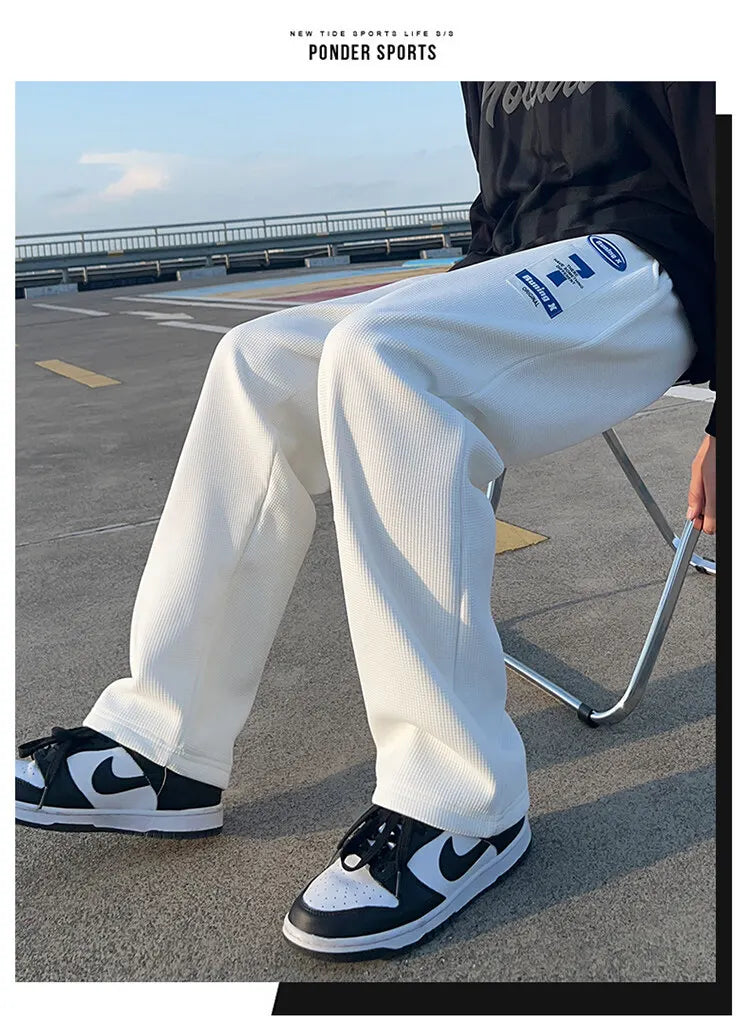 Waffle Wide Leg Sweatpants