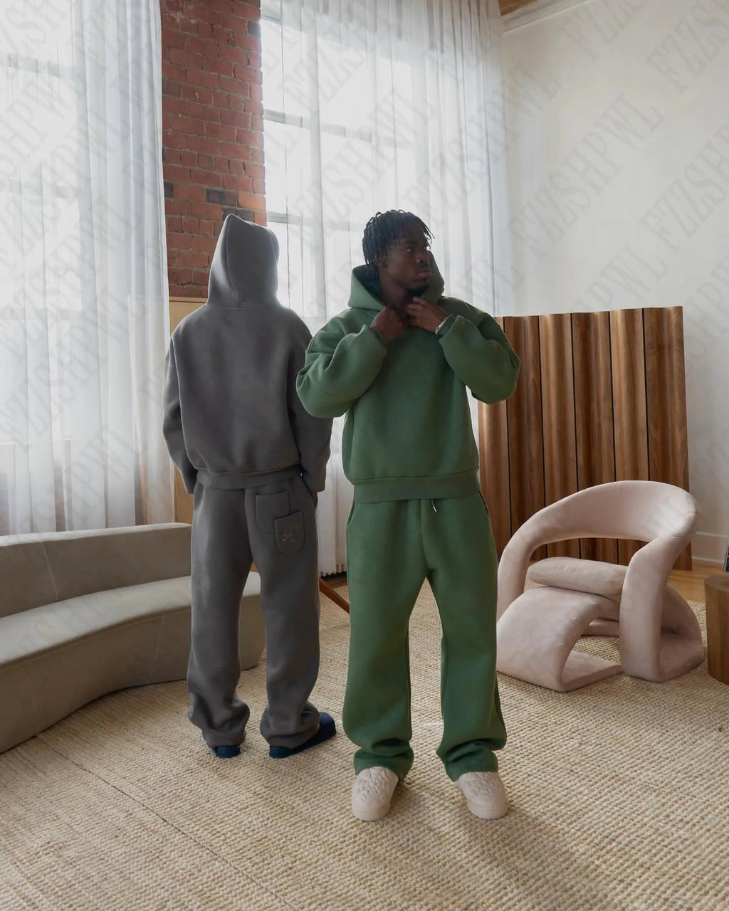 Hooded Sweatshirt & Pants Set