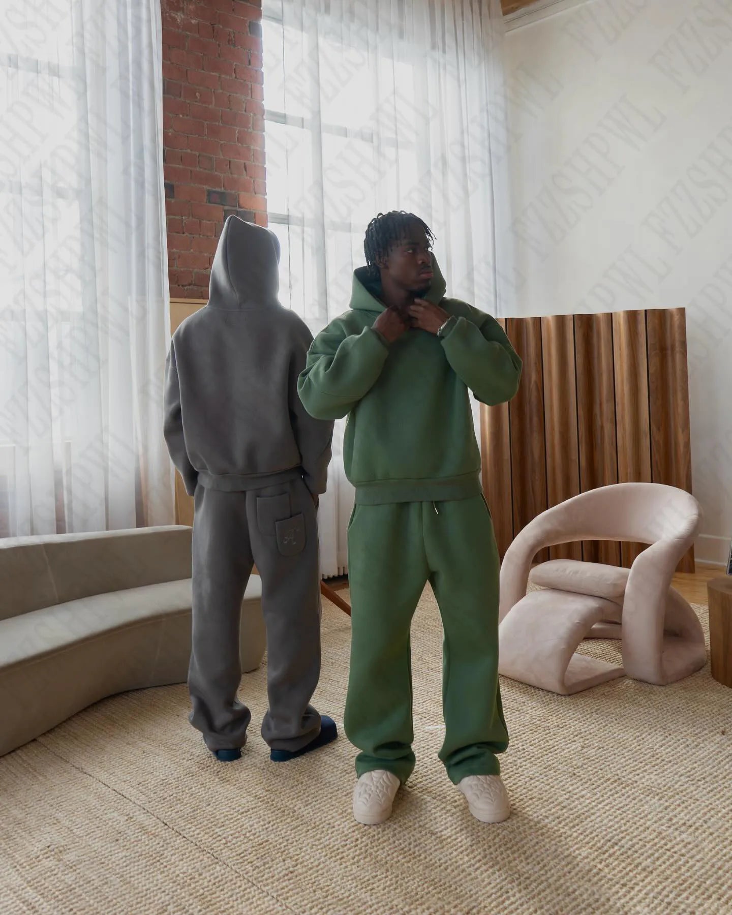 Hooded Sweatshirt & Pants Set