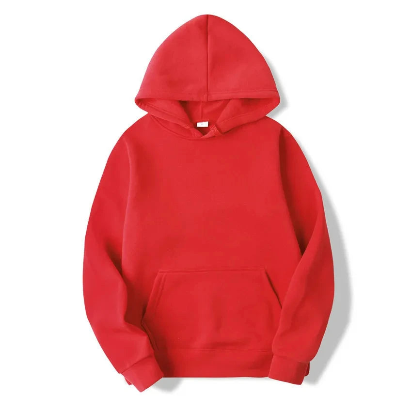 Solid Color Pullover Hoodie
