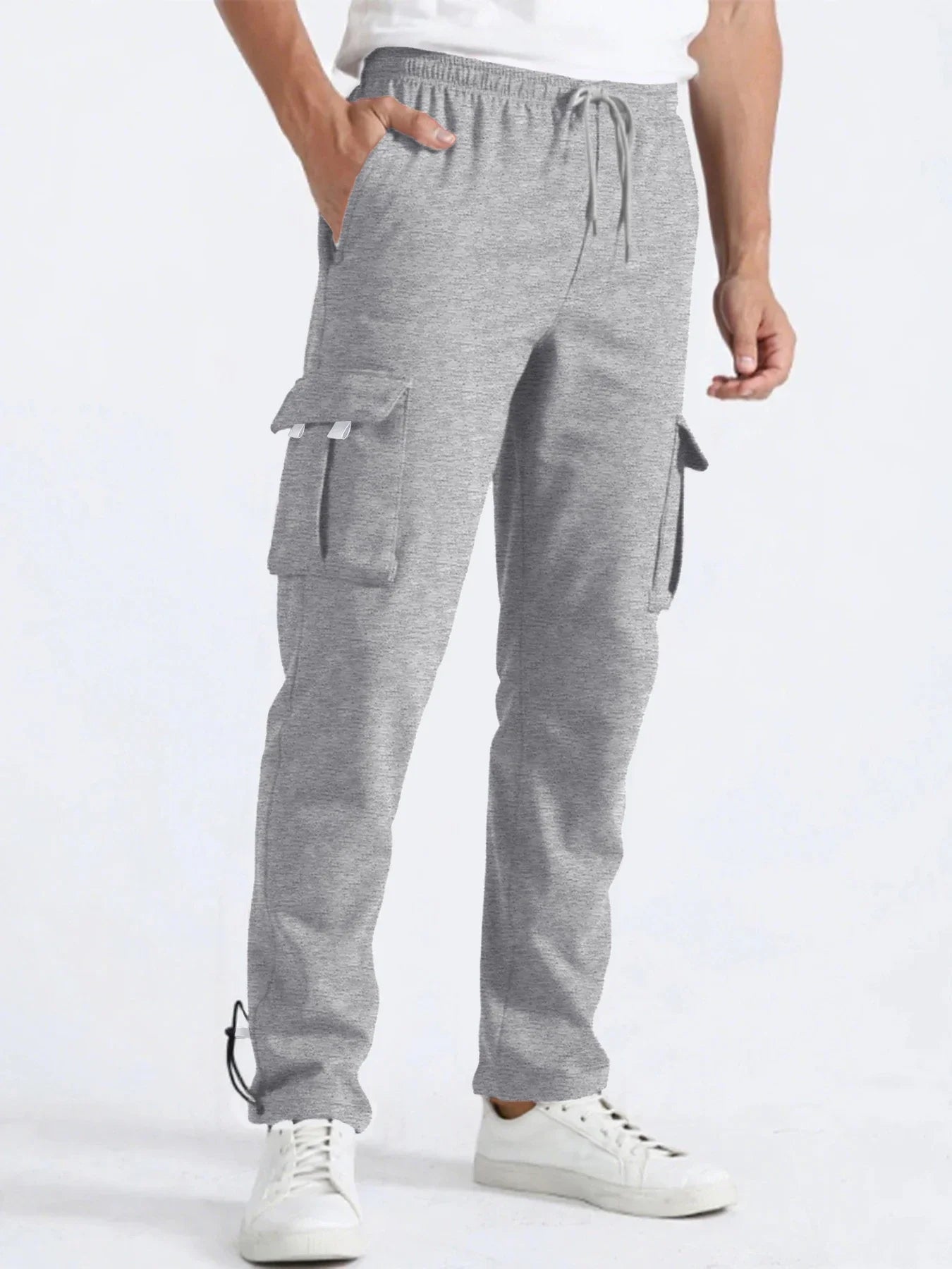 Multi-Pocket Straight Joggers