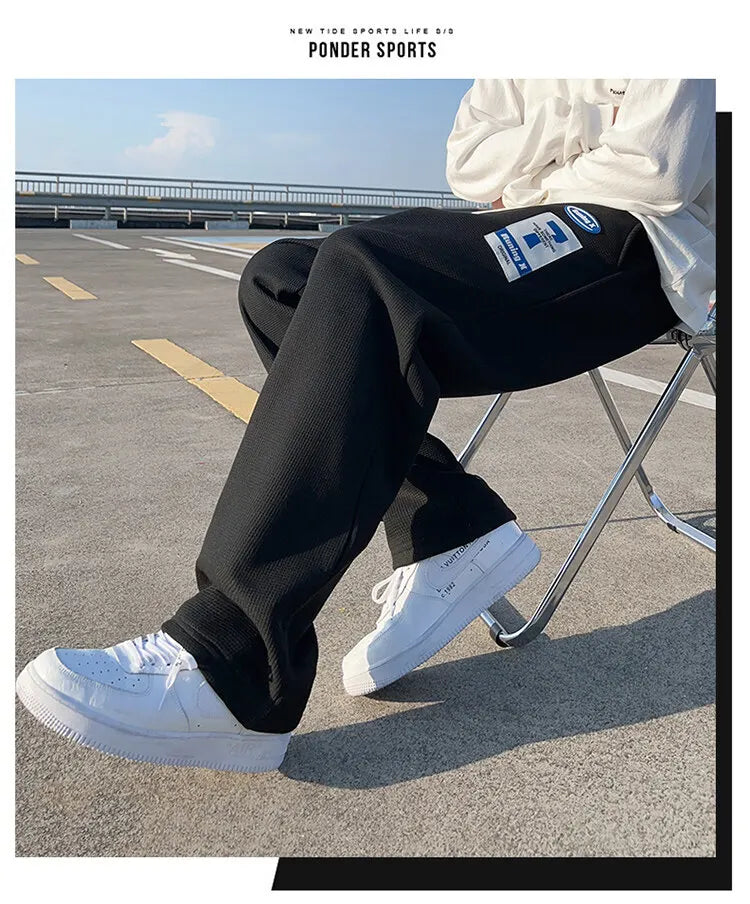Waffle Wide Leg Sweatpants
