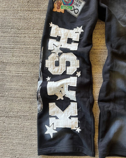 Y2K Camo Embroidered Sweatpants