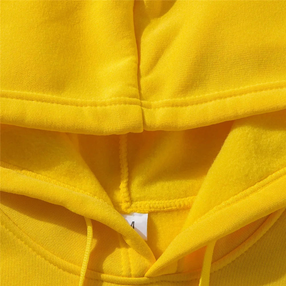 Solid Color Pullover Hoodie