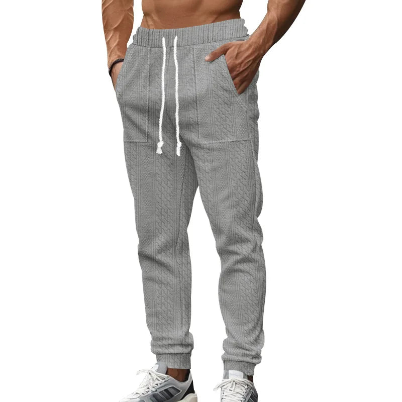 Solid Color Elastic Jogger Pants