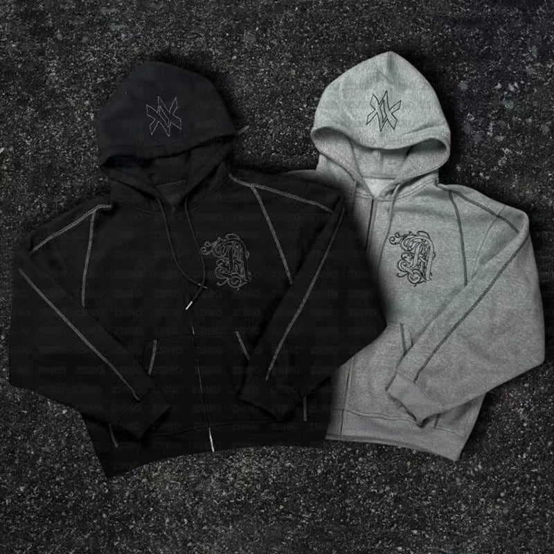 Y2K Zip Hoodie & Sweatpants Set