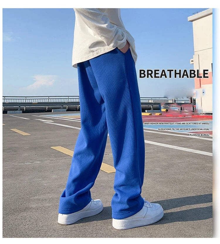 Waffle Wide Leg Sweatpants