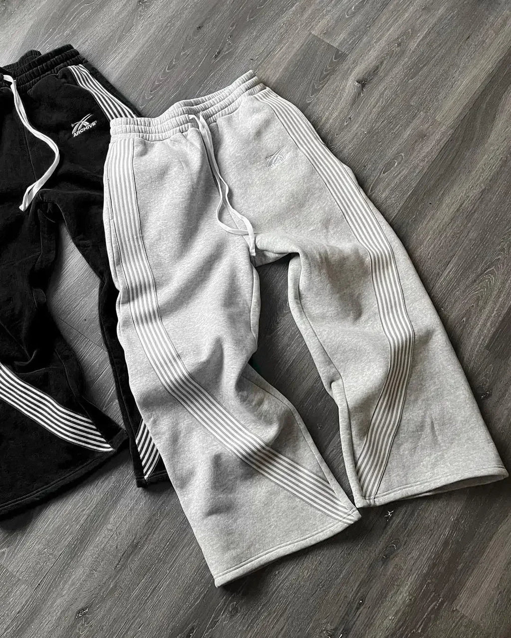 Grey Camo Embroidered Trousers