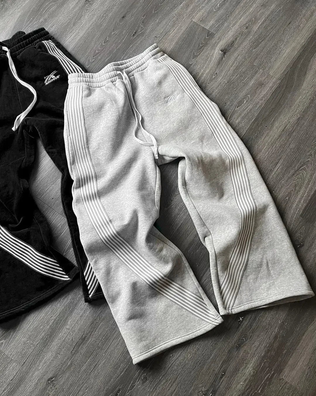 Grey Camo Embroidered Trousers