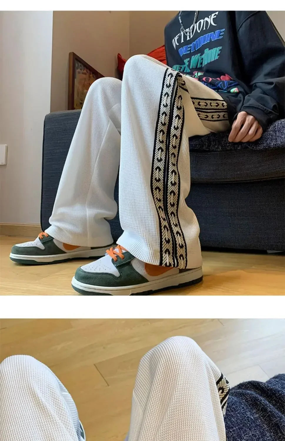 Grey Wide Leg Sweatpants