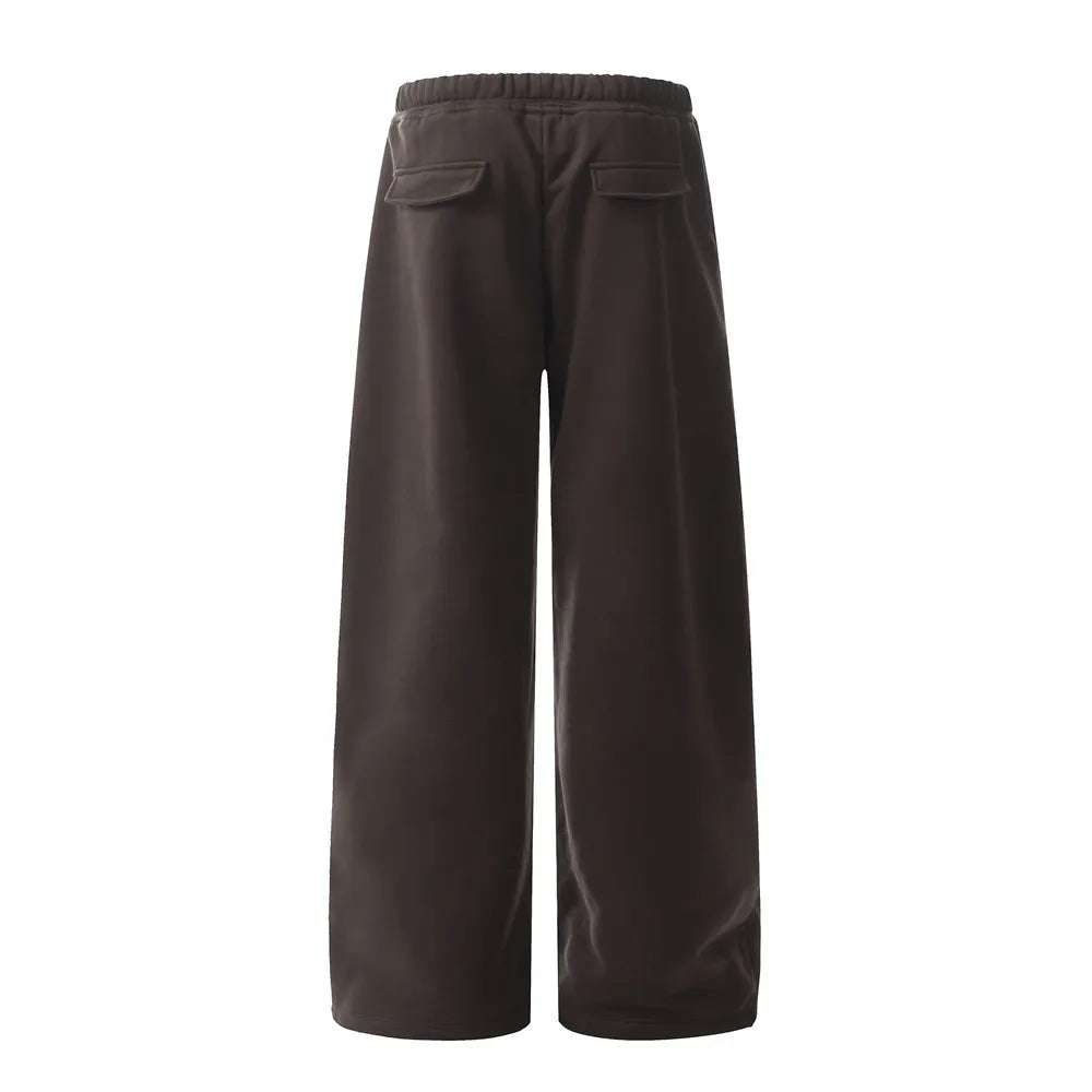 Fleece Wide Leg Jogger Pants